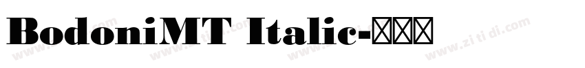 BodoniMT Italic字体转换